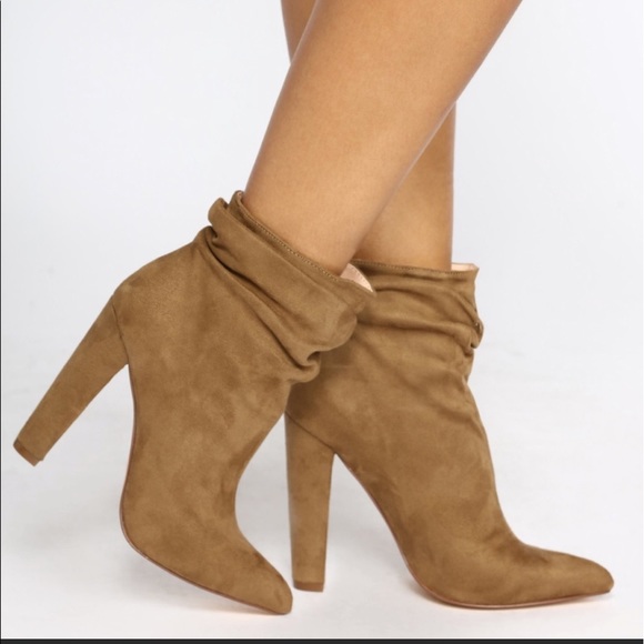 Fashion Nova Shoes - FN TAN BOOTIES NWOT